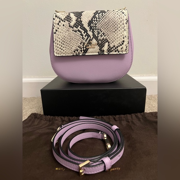 Kate Spade Lilac and Snake Print Crossbody Bag - Picture 1 of 12